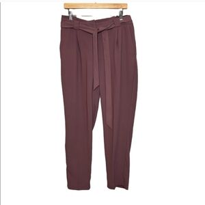 Express mauve high rise paper bag ankle pants size 12r business casual